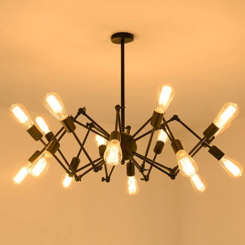 Afralia™ Spider Chandelier: Industrial Style Retro Iron Pendant Lamps for Home & Shop