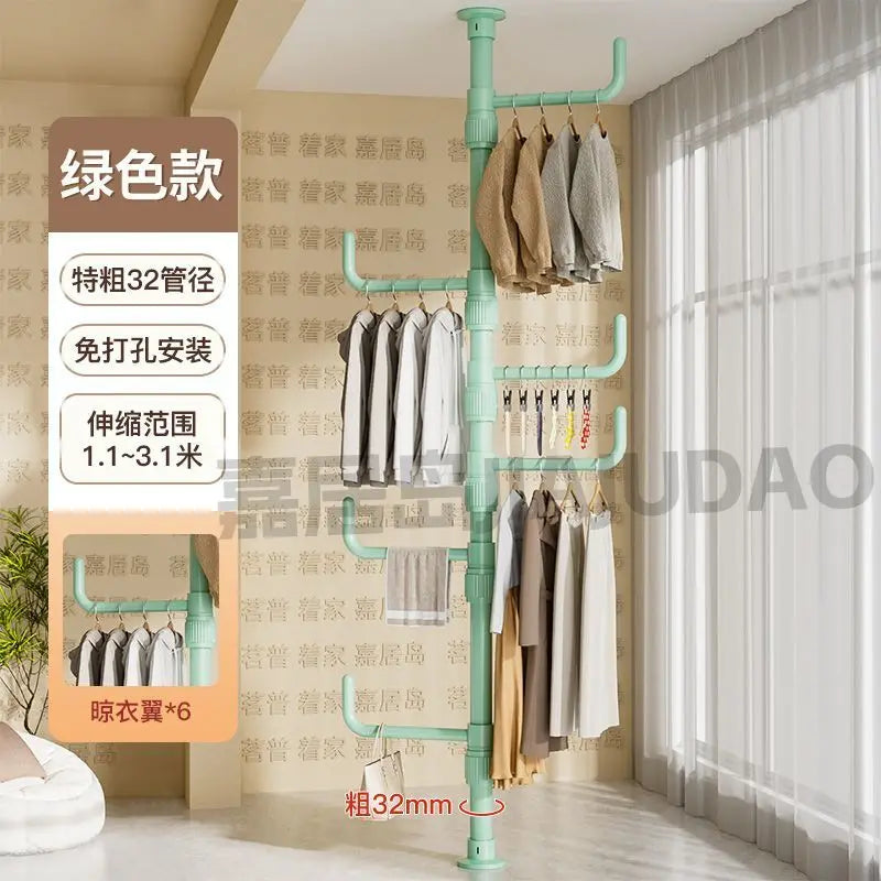 Afralia™ Clothing Storage Hanging Rail Coat Rack for Bedroom and Living Room