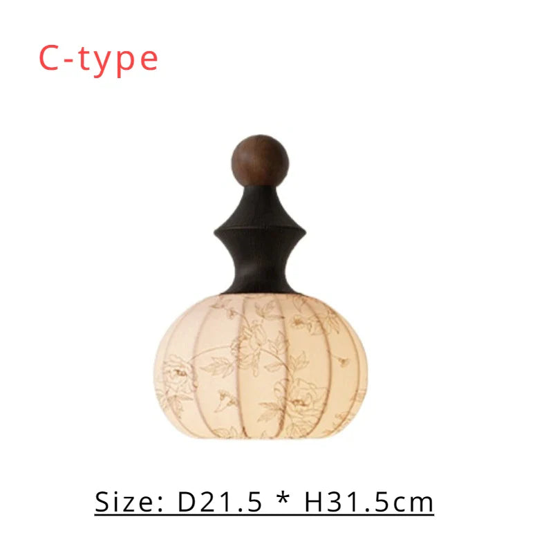 Afralia™ Silk Wood Fabric Pendant Light for Home Decor, Dining Room, Kitchen, Restaurant