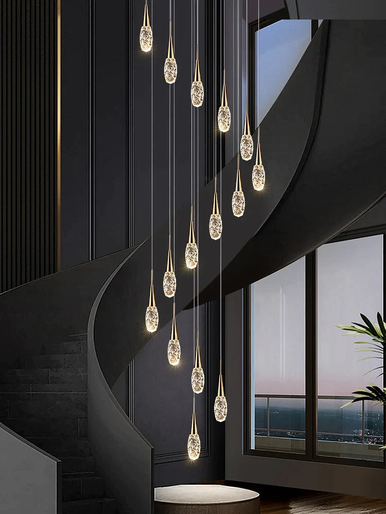 Afralia™ Modern Minimalist Nordic Chandelier for Indoor Living Room, Bedroom, and Staircase