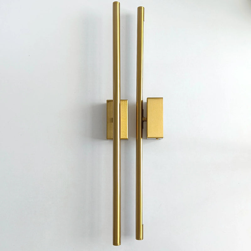 Afralia™ LED Metal Tube Wall Lamp Modern Black Gold Decor Sconce for Bedroom Foyer Bathroom