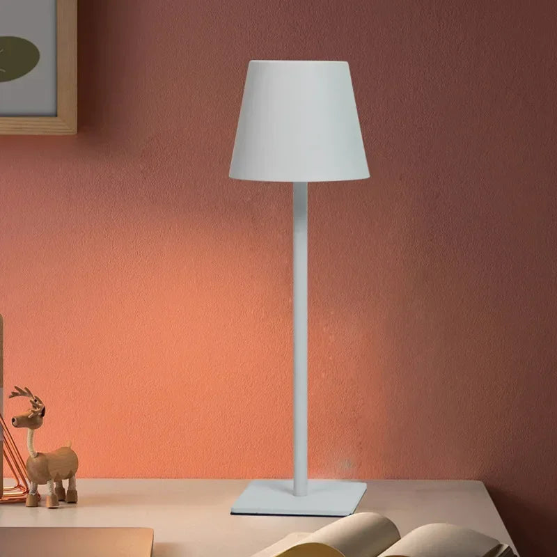 Afralia™ LED Desk Lamp: Wireless Touch Table Light with USB Charging