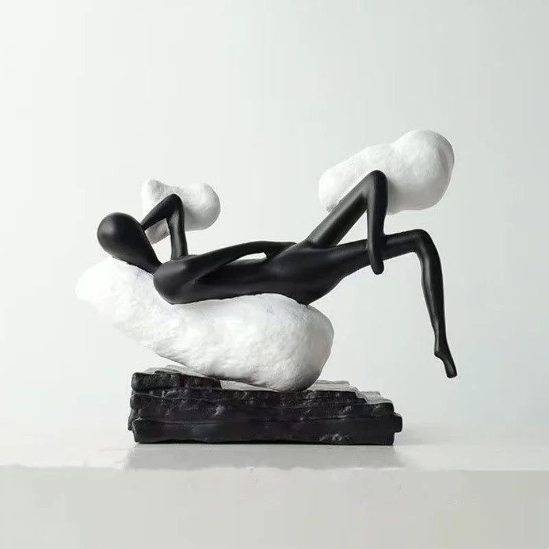 Afralia™ Resin Abstract Gymnastics Figure Home Decor Figurine