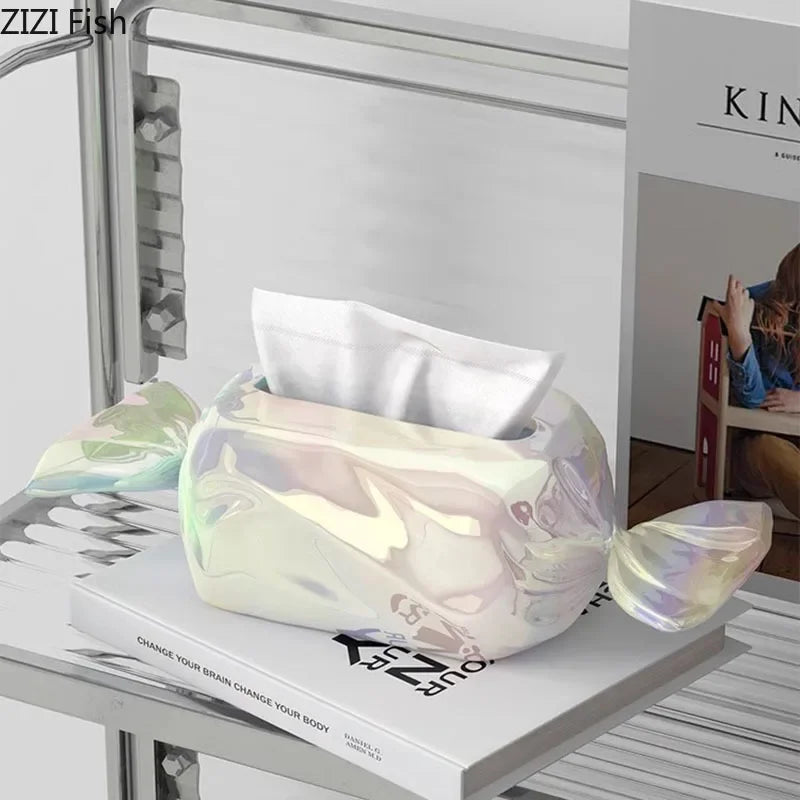Afralia™ Colorful Candy Ceramic Tissue Box: Modern Home Decor & Coffee Table Holder