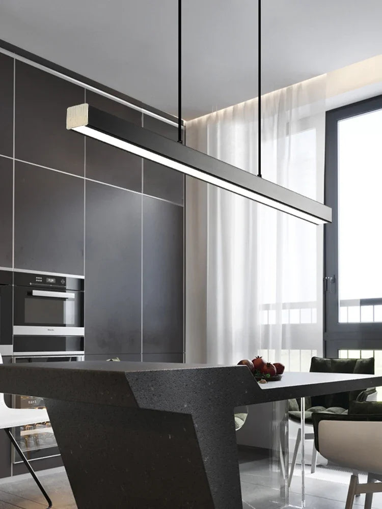 Afralia™ Modern Linear Dining Room Pendant Light - Nordic Suspension Kitchen Lamp
