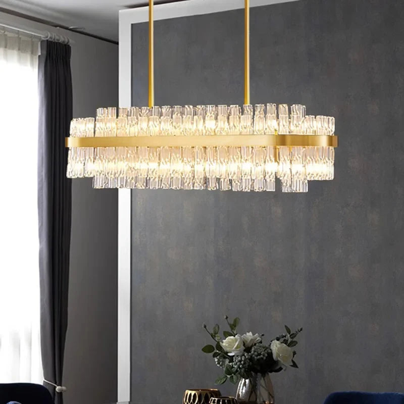 Luxury Crystal Chandelier - Afralia™ LED Lighting for Home Decor, Living Room, Bedroom & Dining Area