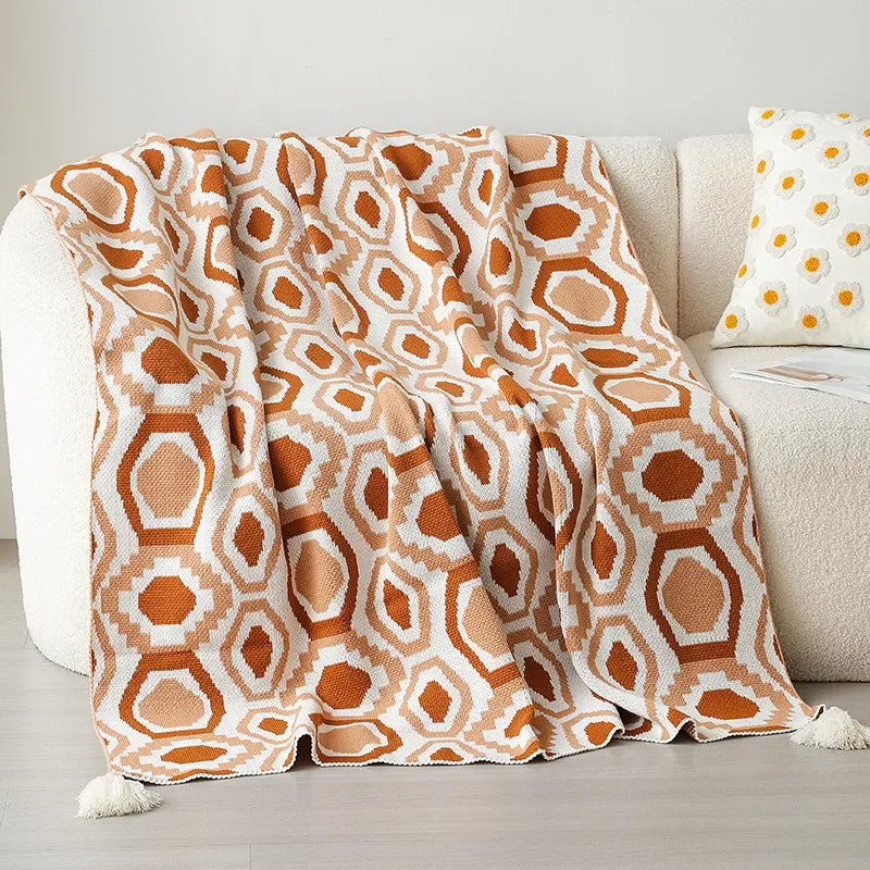 Afralia™ Bohemian Winter Blanket: Skin-friendly, Thick & Multifunctional for Office, Travel & Home