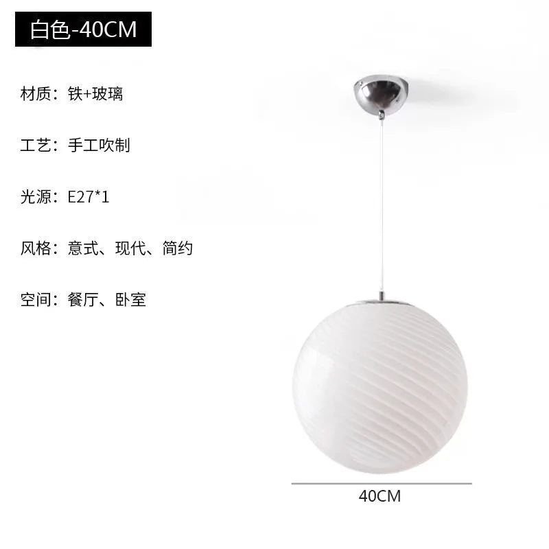 Afralia™ Glass Pendant Lights LED E27 for Dining Room Bedroom