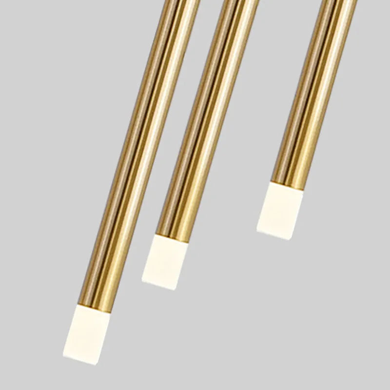 Afralia™ LED Chandelier: Modern Minimalist Gold Black Wire Adjustable Light Fixture for Dining Room