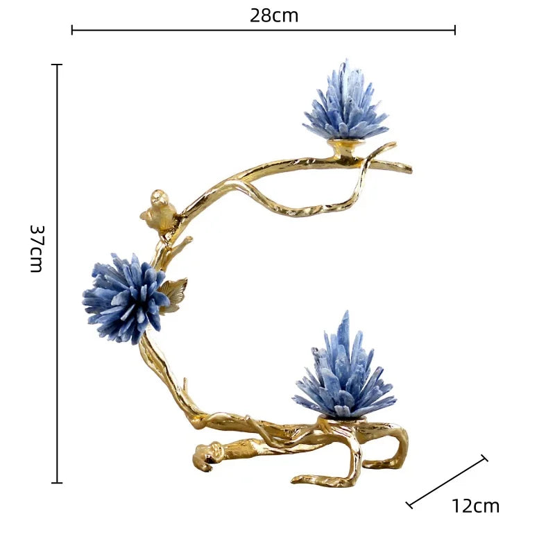 Afralia™ Golden Bird Metal Branch Sculpture - Room Decoration Accessories