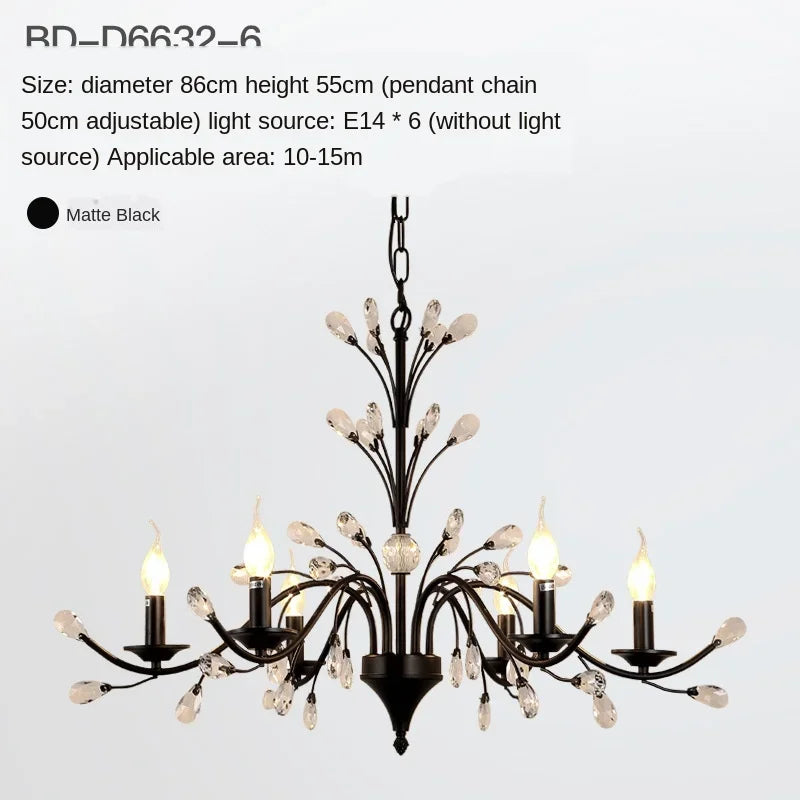 Afralia™ LED Crystal Chandeliers for Living Room Dining Bedroom Kitchen Pendant Lights