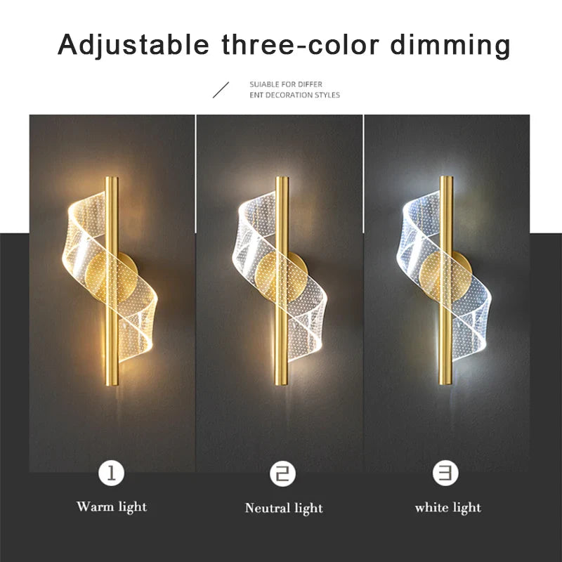 Afralia™ LED Indoor Wall Sconce Light for Bedroom Living Room Stairs Decoration