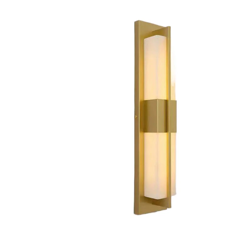 Afralia™ Outdoor Waterproof LED Wall Lighting Garden Porch Sconce Light, Imitation Marble Luminaire