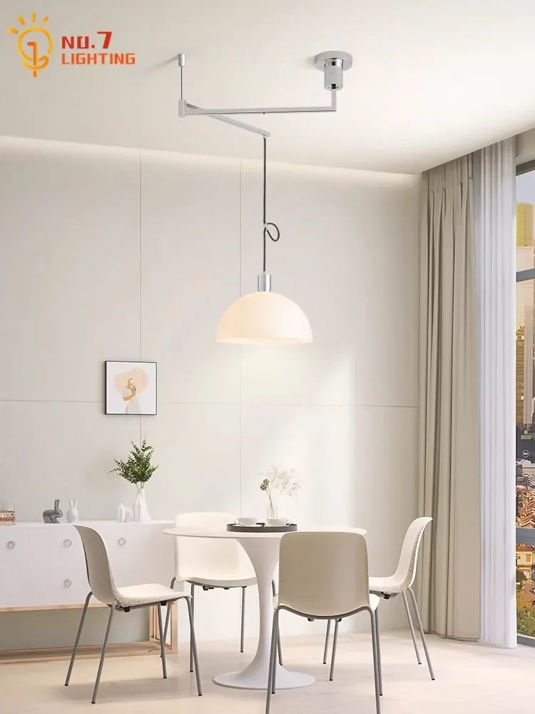 Afralia™ Retractable Pendant Lights LED E27 Modern Hanging Lamp for Restaurant, Living Room, Cafe
