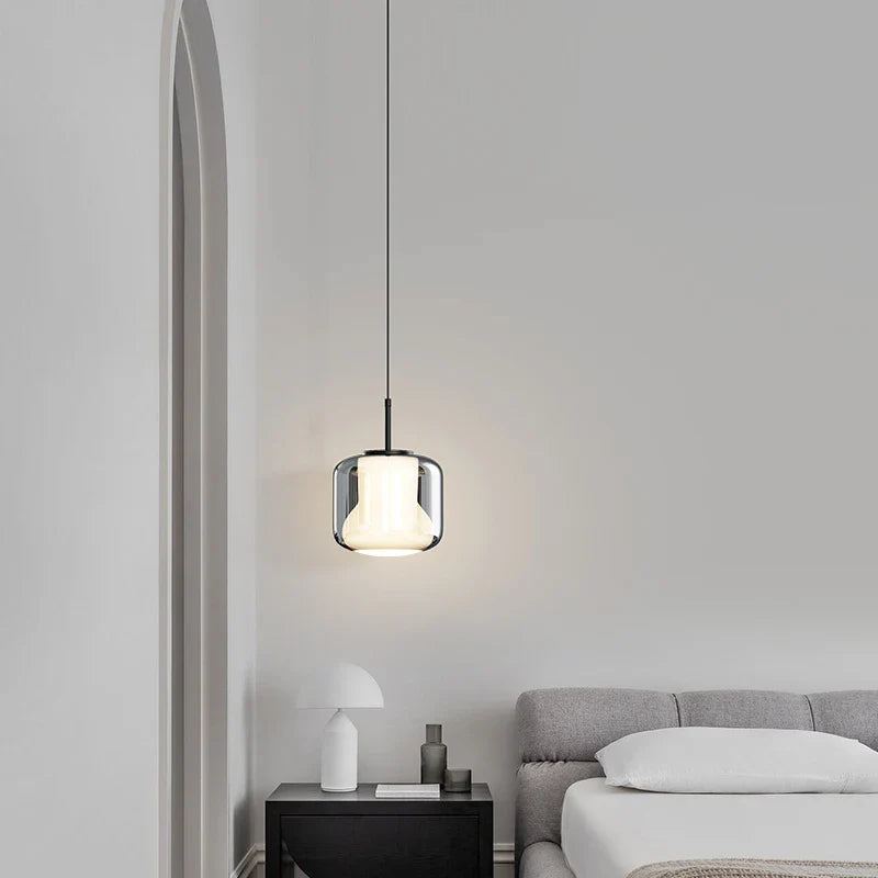 Afralia™ Nordic Glass Pendant Lights for Modern Living Room and Bedroom Lighting