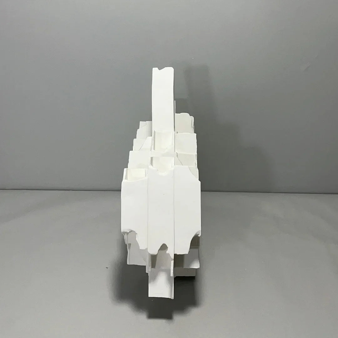 Afralia™ Geometric Ceramics Flower Arrangement Sculpture Square Pipe Irregular Decor