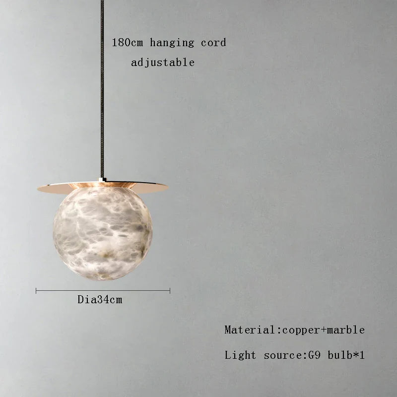 Afralia™ Round Lucite Ball Pendant Light-Ceiling Adjustable Living Room Fixture