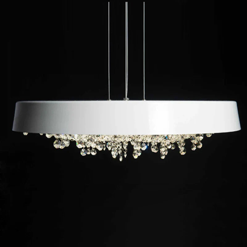 Afralia™ Clear Crystal Pendant Light Chandelier for Living Room & Bedroom