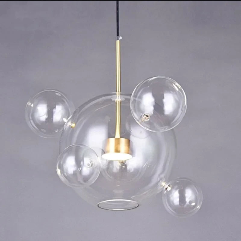 Afralia™ Glass Chandelier: Nordic-Italian LED Pendant Light for Living & Dining Room