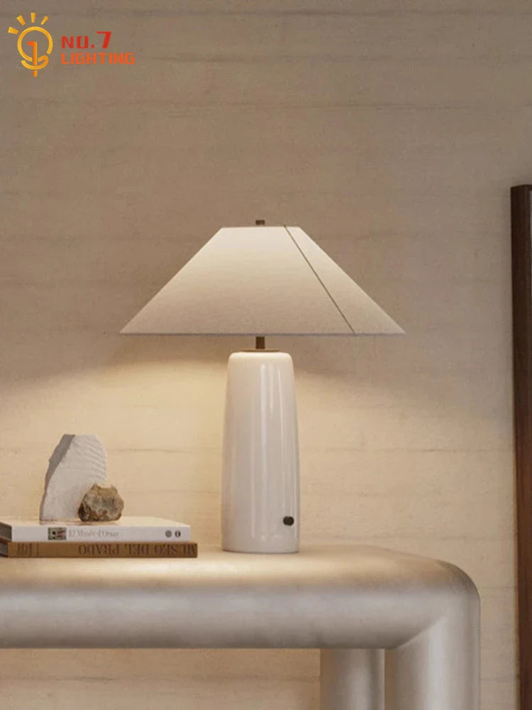 Afralia™ Retro Marble Table Lamp LED E27 White/Gray Desk Light for Bedroom Bar