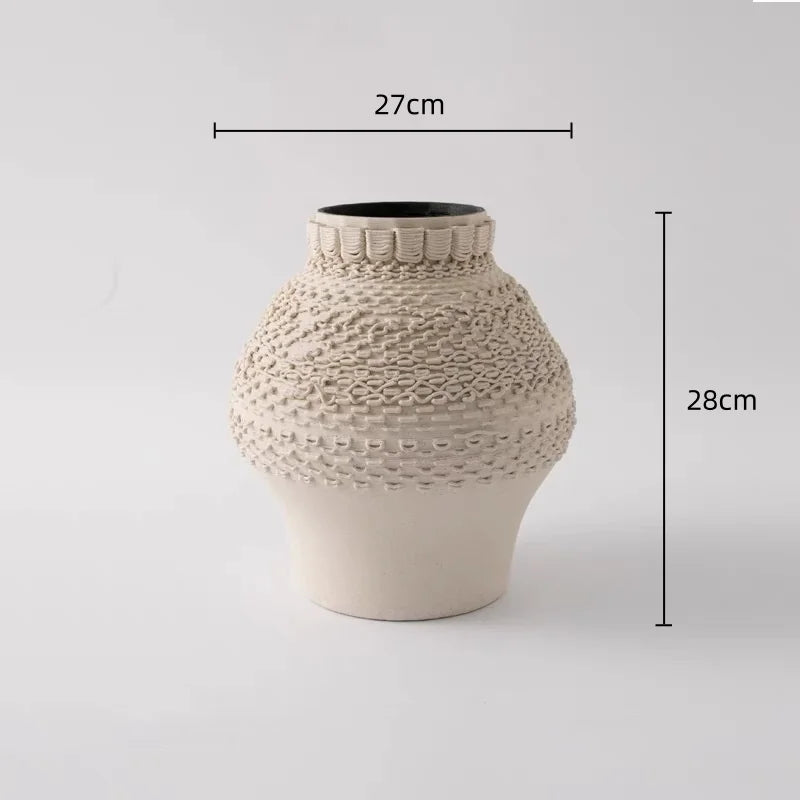 Afralia™ Geometric Folding Ceramic Flower Vase Home Decor Handicrafts