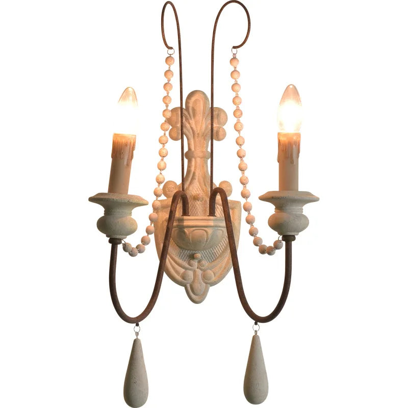 Afralia™ Country French Wall Lamp for Retro Living Room Bedroom Decor