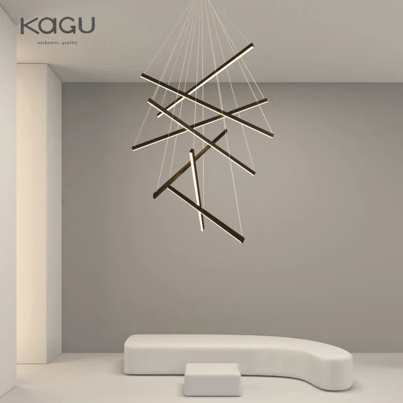 Afralia™ LED Chandelier: Modern Luster Lighting for Stair Hall Bedroom Room Duplex Building