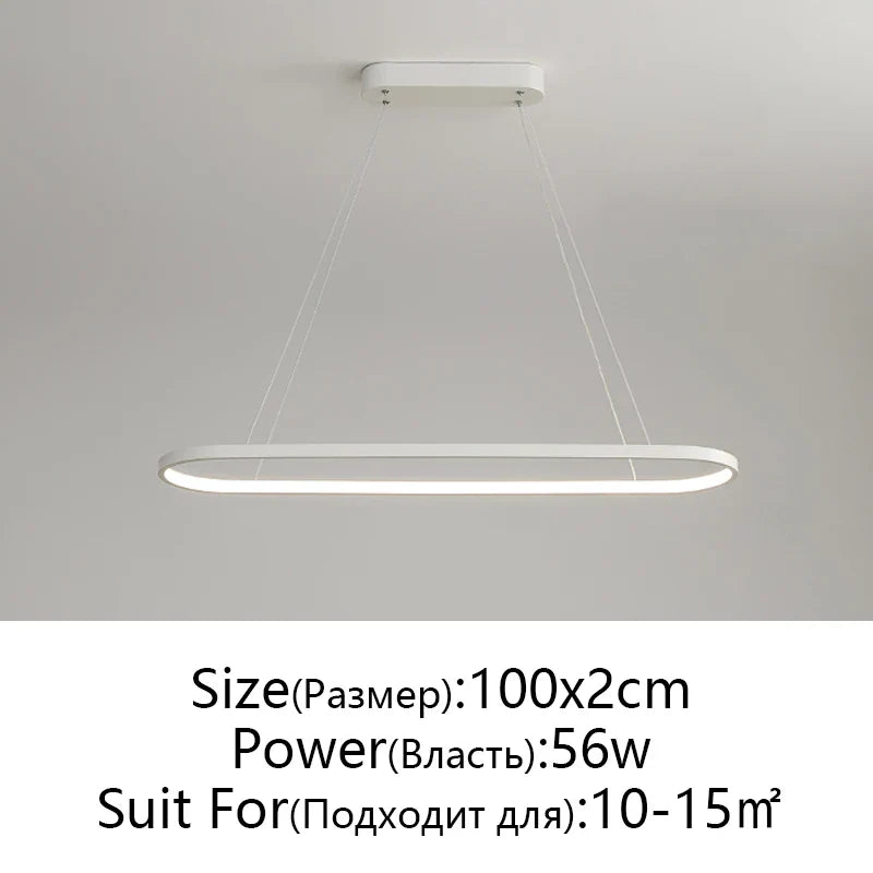 Afralia™ Modern LED Pendant Lamp for Living Room, Restaurant, Bedroom Decor - Remote Control