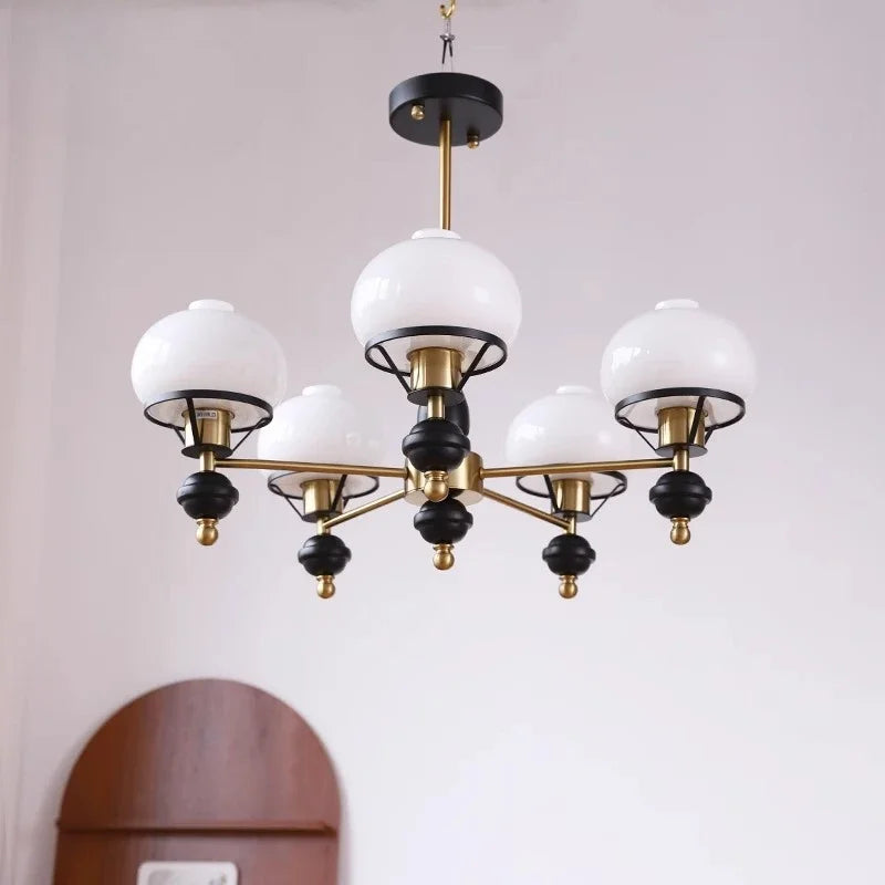 Afralia™ French Bauhaus Medieval Ceiling Chandelier for Bedroom and Study Room