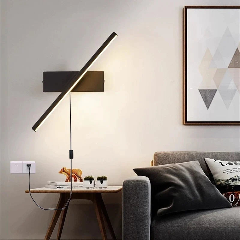 Afralia™ LED Wall Sconce Rotatable Bedside Lamp for Bedroom & Living Room