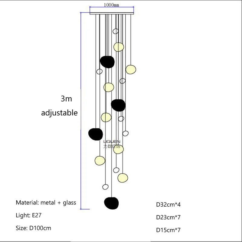Afralia™ Gregg Pendant Lamp: White Bubble Glass Italian Design for Home, Kitchen, Restaurant
