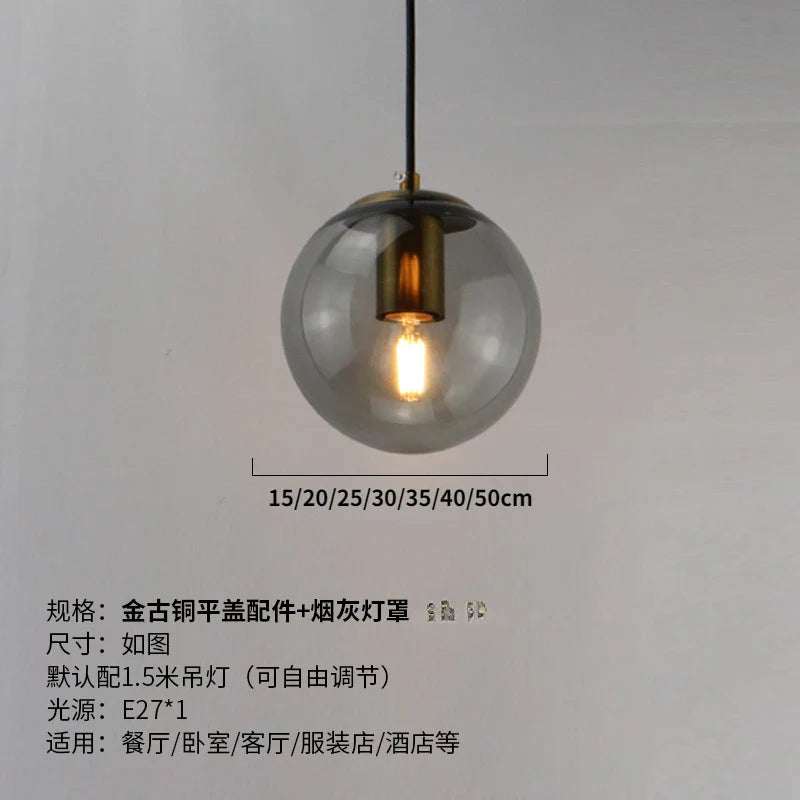 Afralia™ Modern Glass Chandelier for Bar Counter, Restaurant - Gold/Silver Metal, Amber Glass Suspension Lamp