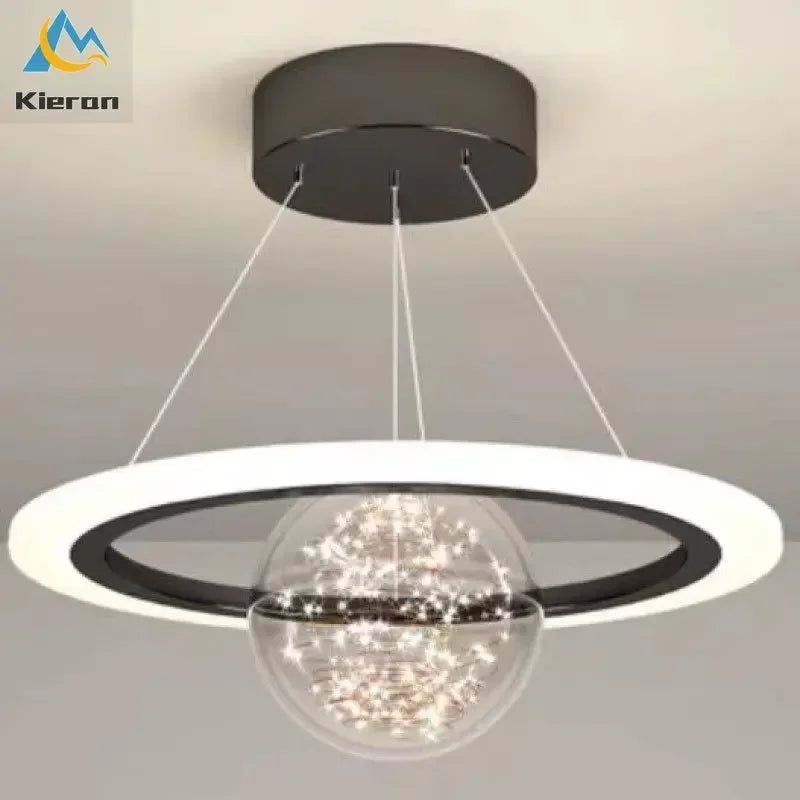 Afralia™ Saturn LED Chandelier: Nordic Modern Creative Lighting for Bedroom, Dining Room, Living Room