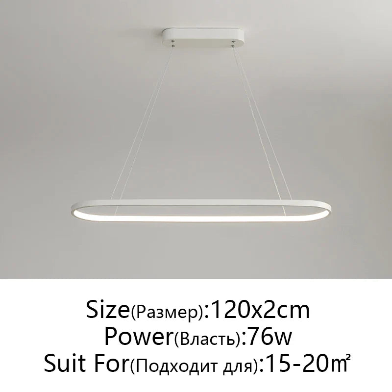 Afralia™ Modern LED Pendant Lamp for Living Room, Restaurant, Bedroom Decor - Remote Control