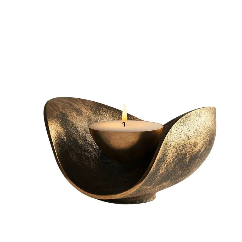 Afralia™ Golden Banana Candlestick Holder for Wedding Centerpieces and Home Decoration