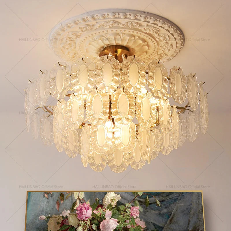 Afralia™ Cream Wind Crystal Chandelier - Elegant French Design for Luxury Living Spaces