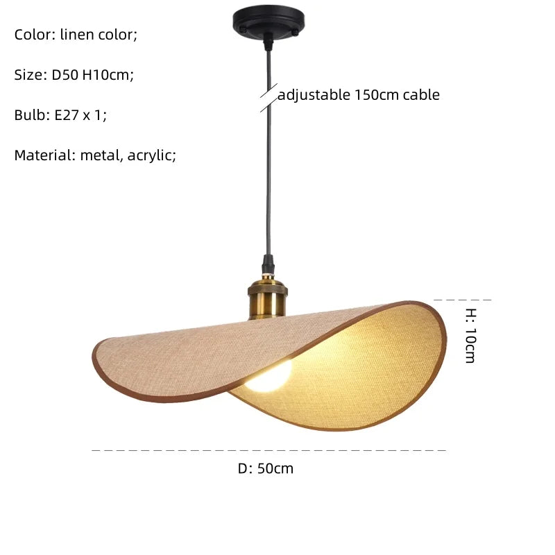 Afralia™ Retro Hat LED Pendant Light: Nordic Minimalist E27 Dining Room Hanging Lamp