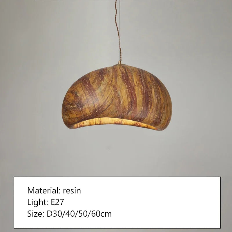 Afralia™ Marble Wabi Sabi Chandelier LED Pendant Lamp for Home Decor