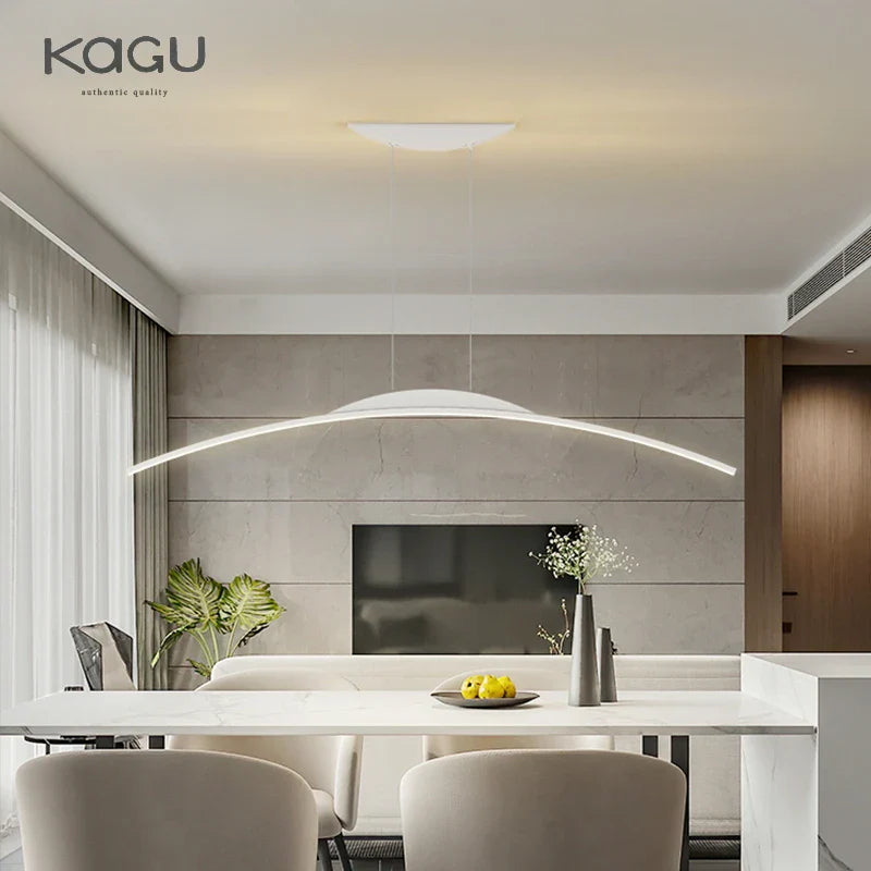 Afralia™ LED Ceiling Pendant Lamp: Minimalist Chandelier, Height Adjustable, Home Decor Solution