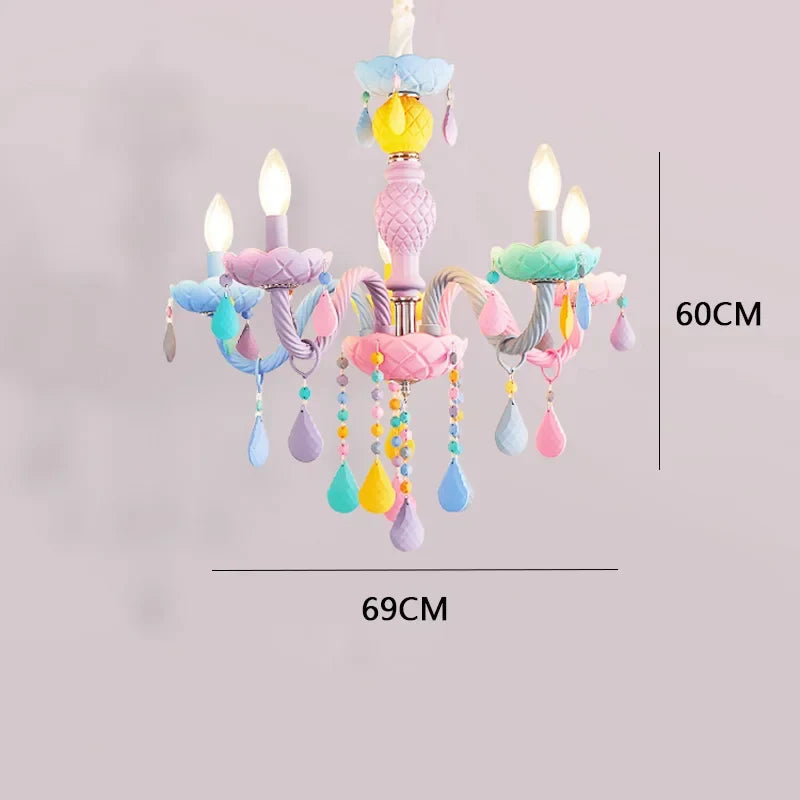 Afralia™ Crystal Luxury Candle Chandelier Vanity Pendant Light for Living Dining Bedroom