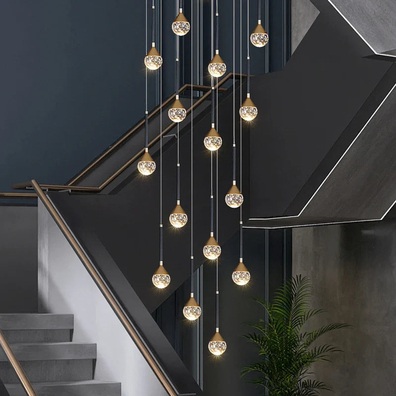 Afralia™ Sphere Chandelier: Modern Nordic Luxury Lighting for Living Room, Staircase