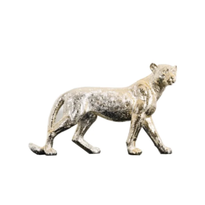 Afralia™ Leopard Resin Sculpture - Home Decor Handicrafts & Animal Figurine
