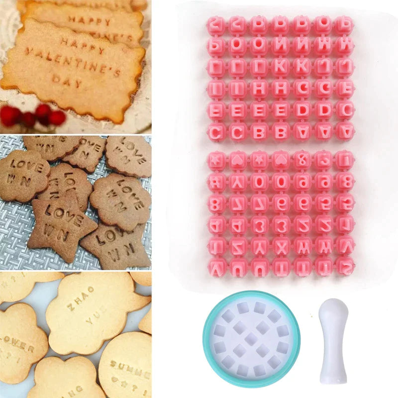 Afralia™ Cookie Stamps Number Printing Mold for Baking Decor and Pastry Cutter