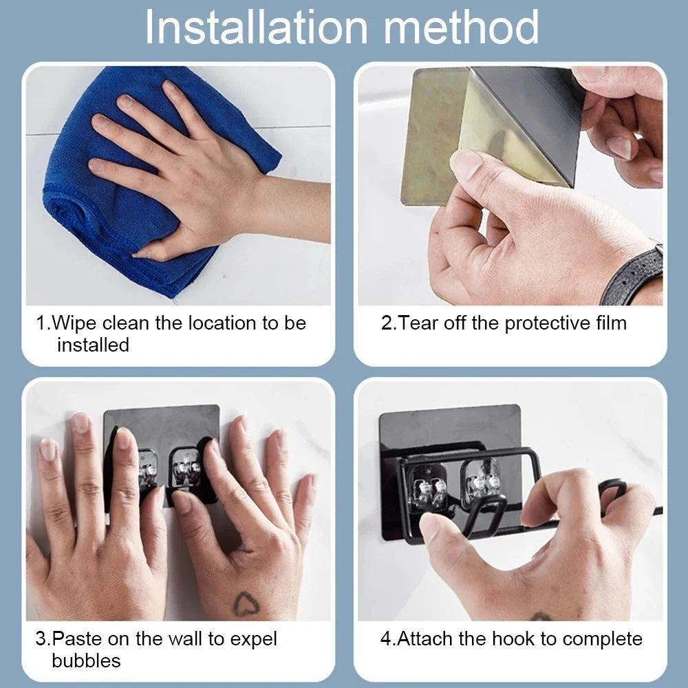 Afralia™ Hair Care Organizer: Wall-Mounted Storage Shelf for Hair Dryer & Straightener