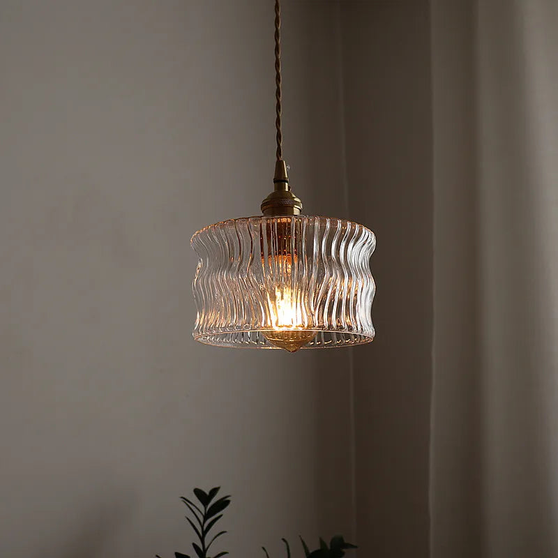 Afralia™ Green Glass LED Pendant Light - Nordic Modern Hanging Lamp