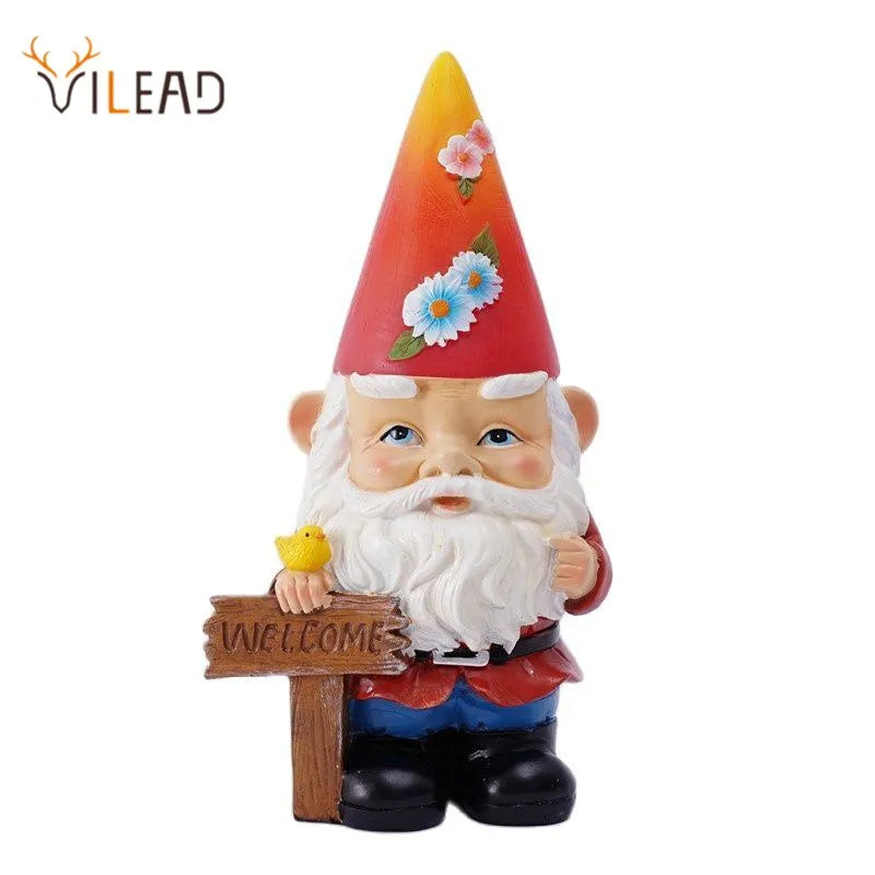 Afralia™ Solar Gnome Statue Lamp - Outdoor Garden Decoration Lighting LED Elf Sculpture