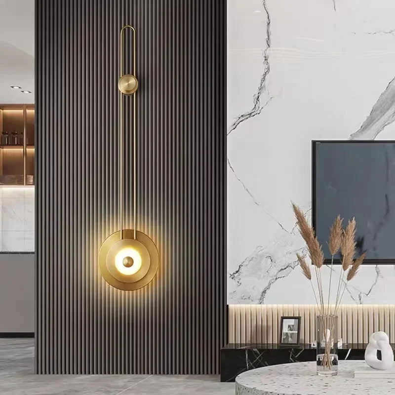 Afralia™ Modern Minimalist Strip Wall Lamp for Bedroom TV Background Decor