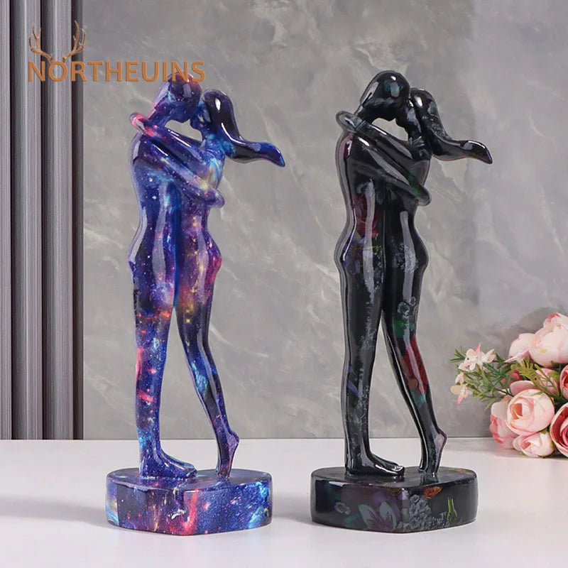 Afralia™ Romantic Resin Couple Statues for Interior Decor and Gifts