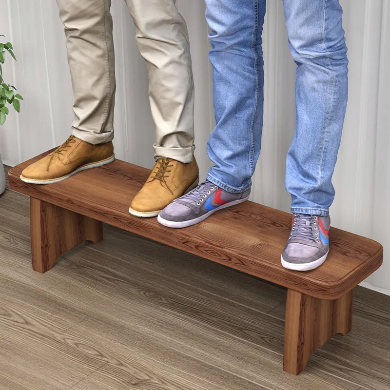 Afralia™ Wooden Shoe Changing Stool- Multifunctional Rectangular Storage Bench