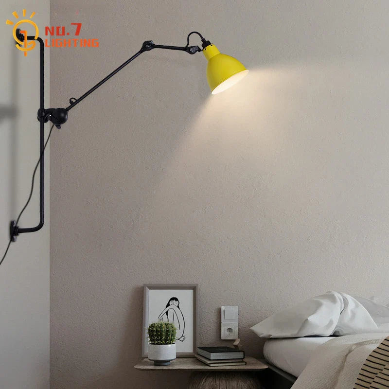 Afralia™ Adjustable Rotating LED Wall Lamp for Bedroom & Living Room